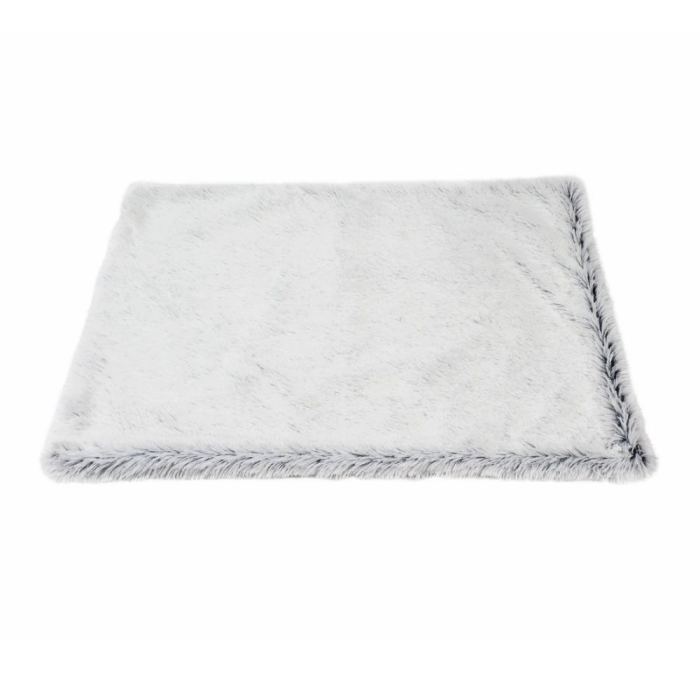 Fluffy Sofa Tæppe, Blødt & Lækkert, Til Hund & Kat, Frossen Hvid 100x70 cm