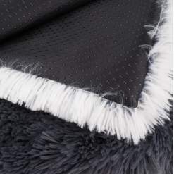 Fluffy Sofa Tæppe, Blødt & Lækkert, Til Hund & Kat, Koksgrå 100x70 cm