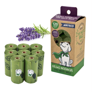 Nayeco poser, Høm Høm poser til hund Lavendel - 8 x 15 stk, 120 stk