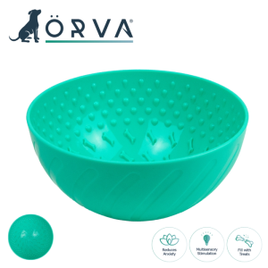 Orva Wobble Skål Mental Aktiverings legetøj til godbidder, Hund, Ø 21 x 10,5 cm, Grøn