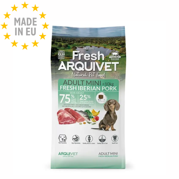 Arquivet Fresh Mini Iberisk Pork Semi Moist Foder Små Hunde, Svinekød EU