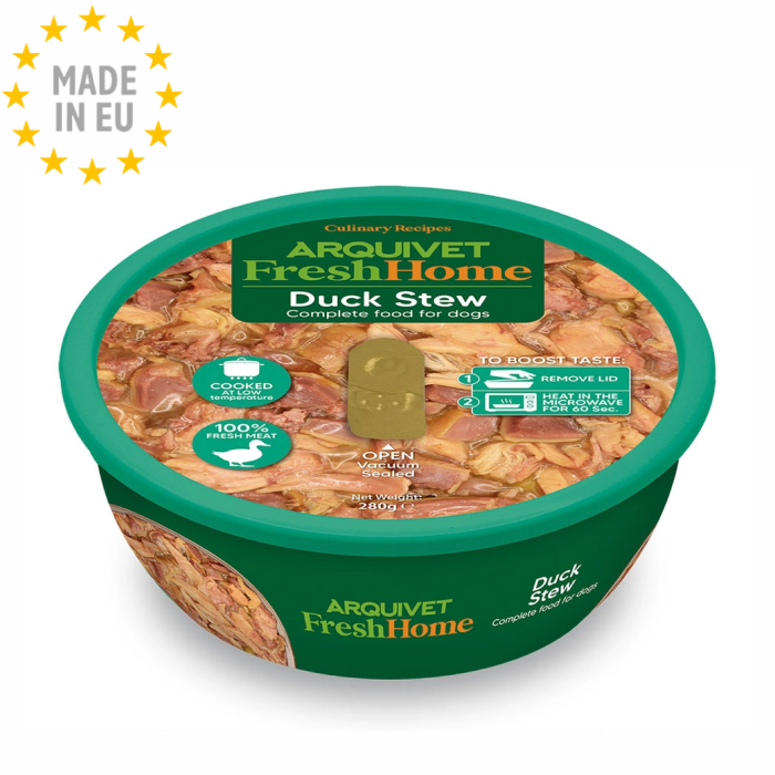 Arquivet Fresh Stew Kornfri Monoprotein Vådfoder til Hund, And, 280g, EU