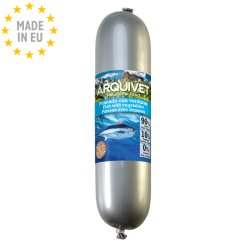 Arquivet Natural Vådfoder Pølse Hund, Fisk & Grønsager 500g, EU