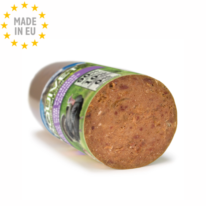 Arquivet Natural Vådfoder Pølse Hund, Kalkun & Grønsager 500g, EU