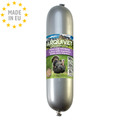 Arquivet Natural Vådfoder Pølse Hund, Kalkun & Grønsager 500g, EU