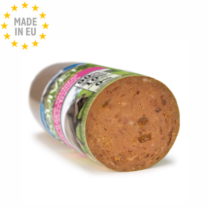 Arquivet Natural Vådfoder Pølse Hund, Svin & Grønsager 500g, EU