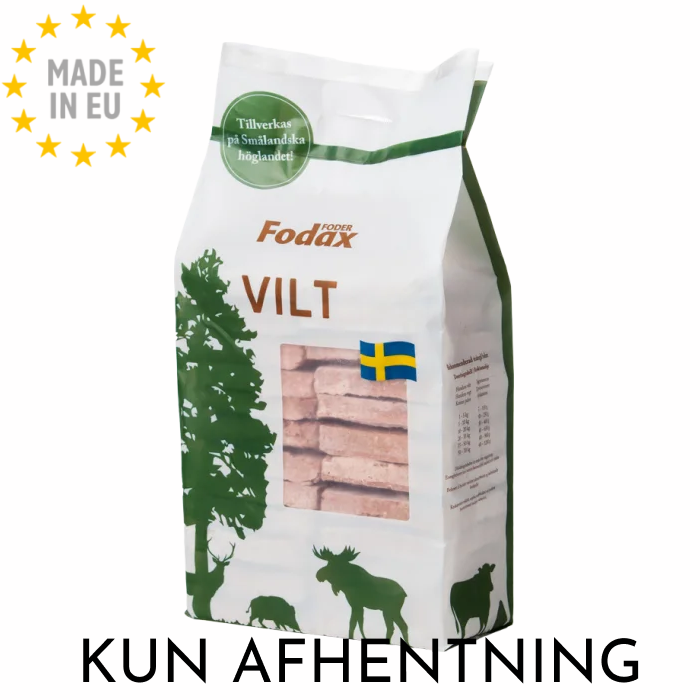 Fodax Vilt Barf Naturlig Hundefoder (okse/vildsvinren, elg og hjort.) 10 Kg, EU
