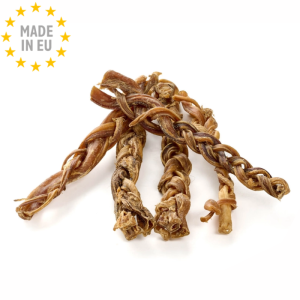 Kauartikel Lamme tarm, flettet, Naturlig Snack til hund 15-20 cm EU