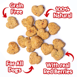 Park life - Love Bix Heart Naturlig Kornfri Godbid til Hund Bær 100g, EU - Billede 3