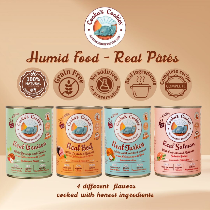 Real Beef- Naturlig Monoprotein Vådfoder til Hund, Okse 400g, Cooka's Cookies, EU - Billede 3