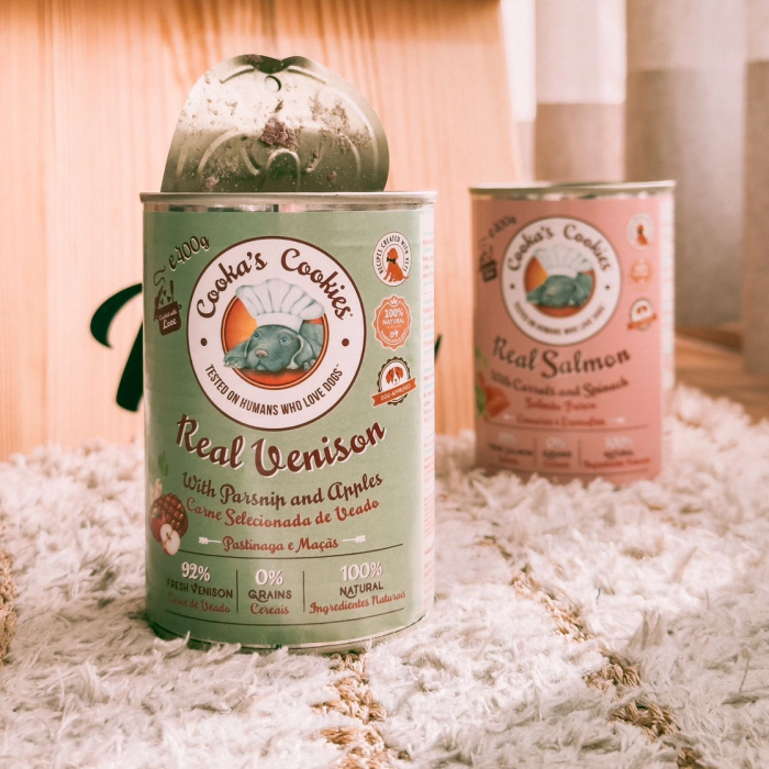 Real Venison- Naturlig Monoprotein Vådfoder til Hund, Hjort 400g, Cooka's Cookies, EU - Billede 3