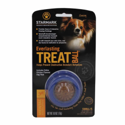 Starmark Treatball Slow feeder Slidstærkt Aktivitetslegetøj Blå , S