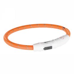 Trixie USB Flash lysring hundehalsbånd LED, Genopladelig, Grøn, Orange, Pink - S-XL