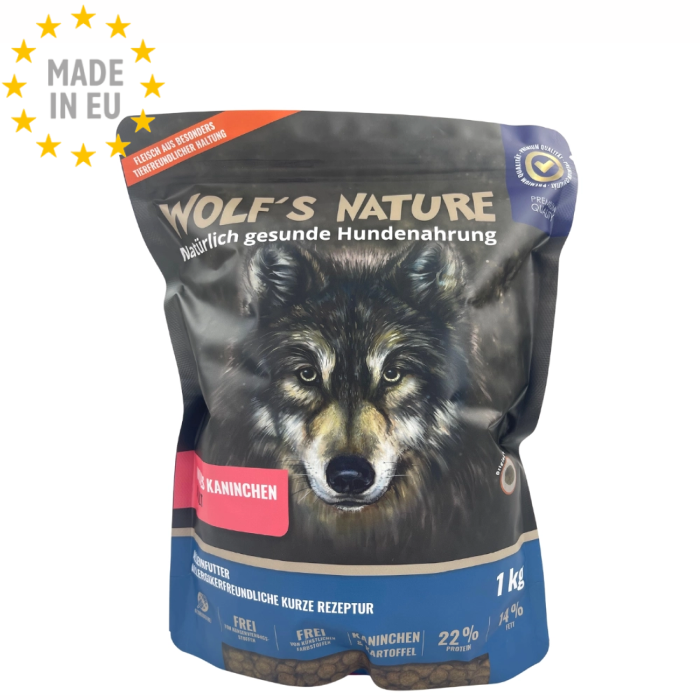 Wolf's Nature Hundefoder Kornfri GF, Kanin 1kg, EU