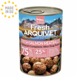 Arquivet Friske Salmon kødboller Vådfoder til Hund, Laks & Kylling 400g, EU