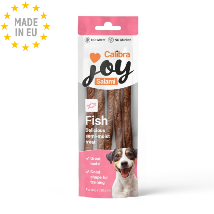 Calibra Joy Dog Salami Fish Snack til Hund, Fisk, 30 g EU