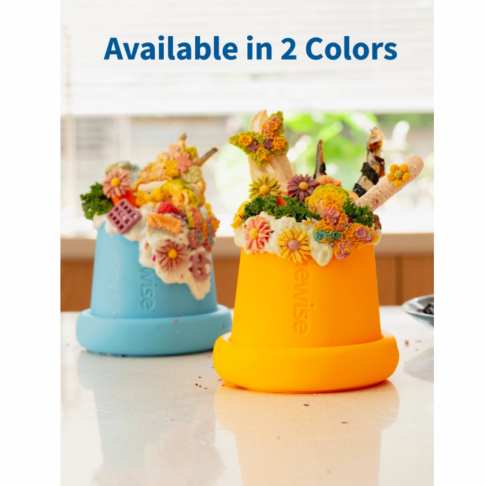 Chewise 2-i-1 Måltidsbowl & Slikkemåtte til Hund - Gul - Billede 4