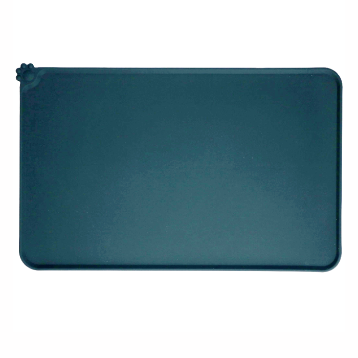 Eat Slow - Live Longer, Spildemåtte Hund & Kat 48 x 30 cm, Sort