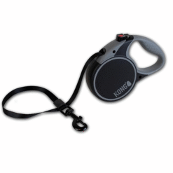 Kong Retractable Leash - Terrain Sort M Hunde line/ Snor, M, 5 M, Max 30 kg, Sort