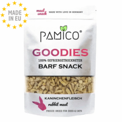 Pamico Frysetørret Kanin kød Dry Barf Snack For Hunde & Katte, 50g, EU