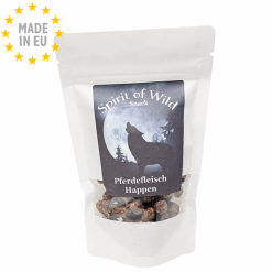Spirit of Wild Mono protein Tørret Godbid til hund 100 % Hest ,100g, EU