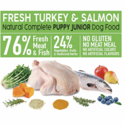 Arquivet Fresh Semi Moist Komplet Hvalpe/Ung hunde Foder, Kalkun & Laks 2,5 kg, EU