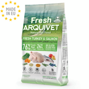 Arquivet Fresh Semi Moist Komplet Hvalpe/Ung hunde Foder, Kalkun & Laks 2,5 kg, EU