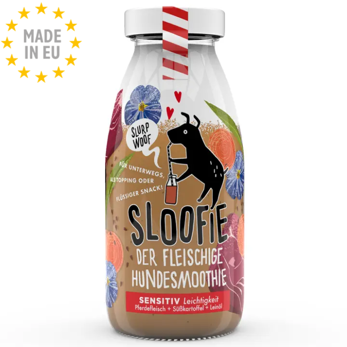 Sloofie Bone Broth Mono protein Hest Naturligt tilskud til Hund Hest, 250 ml, EU