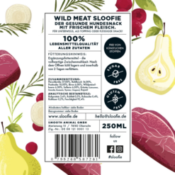 Sloofie Bone Broth Mono protein Vildt Naturligt tilskud til Hund Vildt, 250 ml, EU