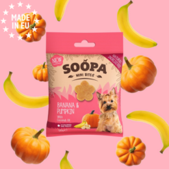 Soopa Healty Bites Mini, Kornfri, Banan & Græskar 50g, EU