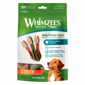 Whimzees Toothbrush Star L til store hunde 6 stk 360g