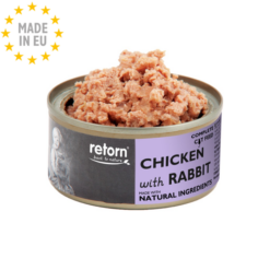 Retorn Naturligt vådfoder Kornfri til Kat & Kylling & Kanin 80g, EU