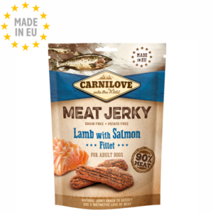 Carnilove Meat Jerky Hundesnack GF Lam & Laks Fillet 100g, EU