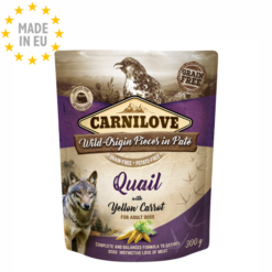 Carnilove Pouch kornfrit Pate til Hund Vagtel og Gule Gulerødder 300, EU