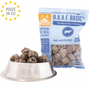 MUSH BARF Basic ksekallun Naturlig Hundefoder 1000g, EU