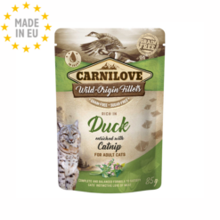 Carnilove Cat Pouch Kornfri vådfoder m. And & catnip 85g, EU