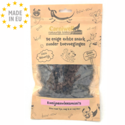 Carniwell Air Dried 100 % Naturlig Godbid til hund Kanin Mini, 200g EU