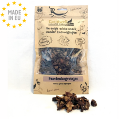 Carniwell Air Dried Heste Lunge 100 % Naturlig Snack til Hund, Hest, 100g EU