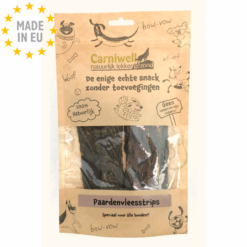Carniwell Air Dried Meat Strips 100 % Naturlig Snack til Hund, Hest, 100g EU