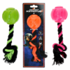 Dog Comets Astrotug Bold m. reb Legetøj til Hund M Ø6cm, Pink/ Orange/Grøn