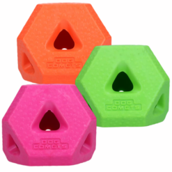 Dog Comets Treat Lock Cube Aktivitets Legetøj til Hund Ø10m, Grøn/Orange/Pink