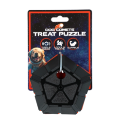 Dog Comets Treat Puzzle Aktivitets Legetøj til Hund Ø10 cm, Grøn/Orange/Pink