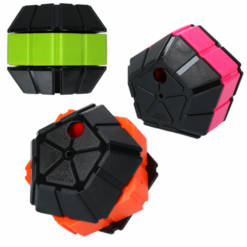 Dog Comets Treat Puzzle Aktivitets Legetøj til Hund Ø10 cm, Grøn/Orange/Pink