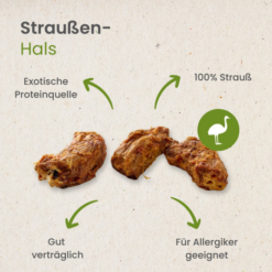 Alternative view of Kauartikel Strudse Nakke, Naturlig Snack til hund 100g, EU