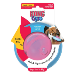 KONG Puppy Gyro Hundelegetøj Hvalp S 7cm Pink/Blå