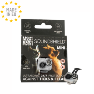 Max & Molly Soundshield Mini Kemifri Mod Flåter, Hund & Kat til halsbånd, Sort, EU