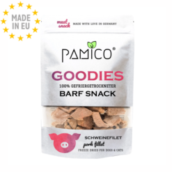 Pamico Frysetørret Grise kød Dry Barf Snack For Hunde & Katte, 50g, EU