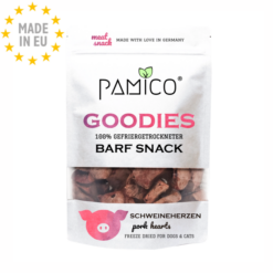 Pamico Frysetørret Grisehjerte Dry Barf Snack For Hunde & Katte, 50g, EU
