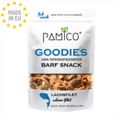 Pamico Frysetørret Lakse fillet Dry Barf Snack For Hunde & Katte, 50g, EU