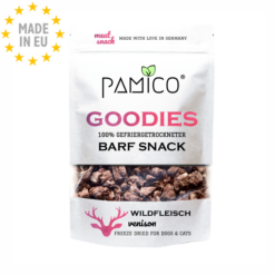 Pamico Frysetørret Vildt kød Dry Barf Snack For Hunde & Katte, 50g, EU